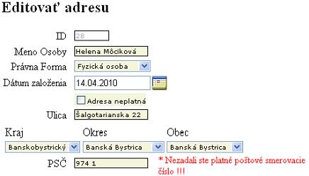 Valid�cia prostredn�ctvom komponent PxEdit, PxCombobox a pod.