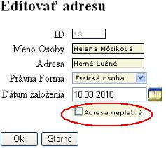 Obrázok formulára PxCheckBox - AddParamCheck