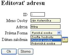 Obr�zok formul�ra PxComboBox - zarovnanie