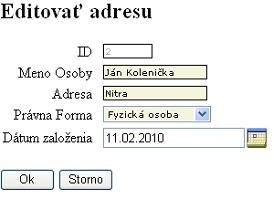 Obrázok formulára PxEdit